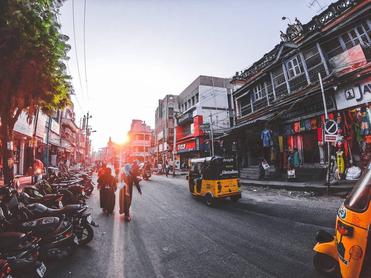 A sunny evening in Madurai.